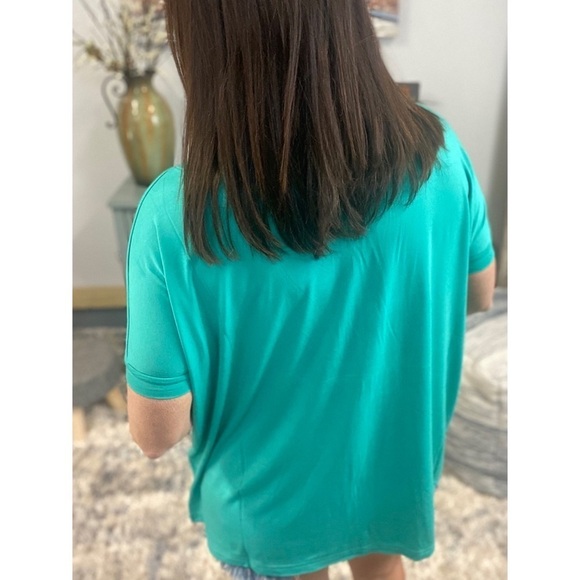 PIKO 1988 Dolman Boxy Boat Neck Tunic Bamboo Top Lavender 0114 - Picture 5 of 6